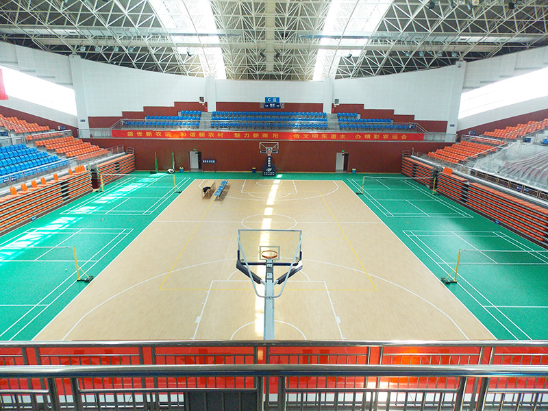 河南省南阳理工大学艾力特篮球场PVC运动地板应用案例